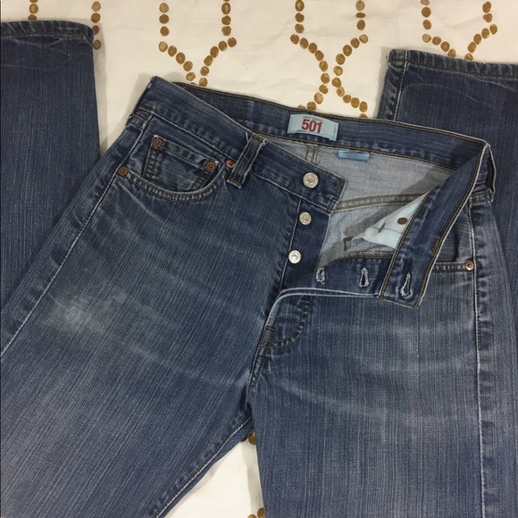 straight leg button fly jeans